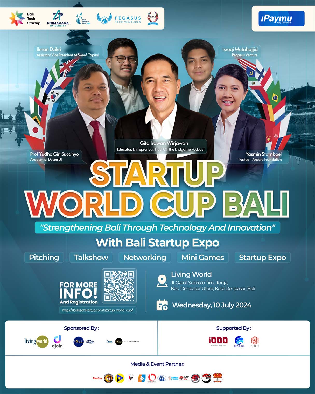 Flyer Startup World Cup 2024 Living World Denpasar